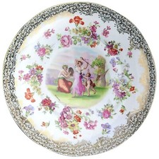 Gigantic Plaue porcelain Angelica Kauffmann type Wall Plaque 34.3 cm C.mid 20thC