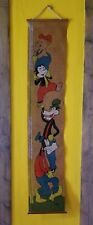 QUADRO IN JUTA METRO DA PARETE DISNEY MISURATORE ALTEZZA BAMBINI ANNI '70