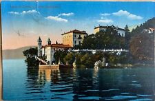Cartolina Lago di Como Punta Villa Balbianello Lenno Tremezzina viaggiata 1922