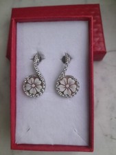 ORECCHINI IN CAMMEO  SARDONICO  SU ARGENTO 925  IMPREZIOSITO CON ZIRCONI  