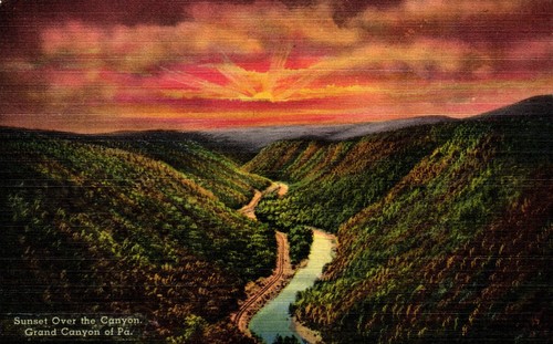 Cartolina tramonto sul - tramonto,