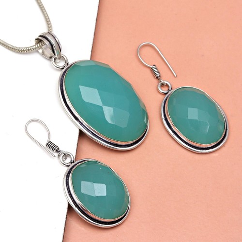 Collana calcedonio perle