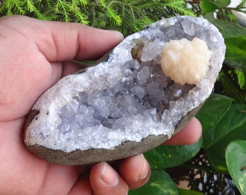 Stilbite calcite ametista - calcite,