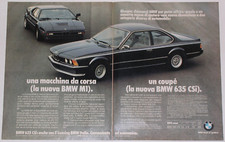 Advert Pubblicità 1978 BMW 635 CSi SERIE 6 E24 / M1