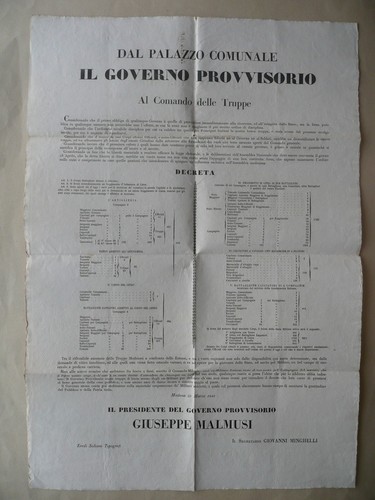 Grida scioglimento battaglione - grida,