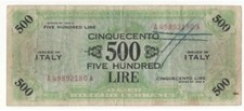500 AM LIRE SERIE 1943 A