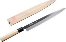 Coltello Yoshihiro Shirogami in acciaio Sashimi Sushi Yanagiba 270 mm Spada...