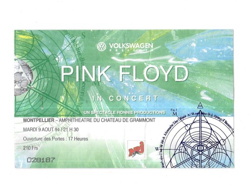 Rare ticket billet concert - billet,