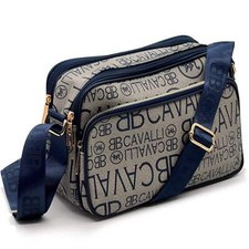 Borsa firmata B. Cavalli logata borsetta donna logo zip tracolla fantasia multi