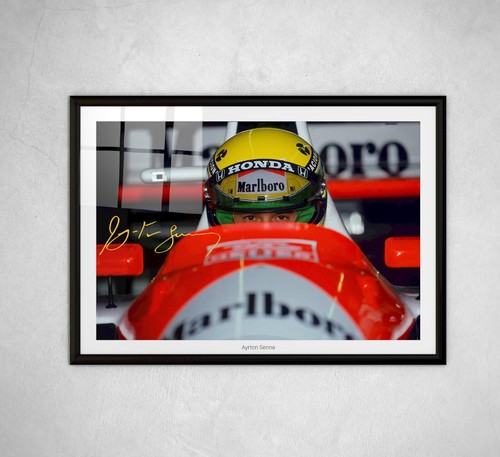 Ayrton senna stampa - stampa, firmata