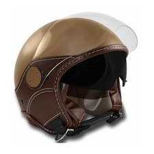Casco Jet Omologato Marrone in