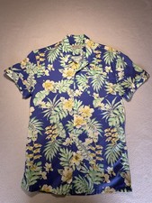 Camicia Hawaiana Uomo Blu