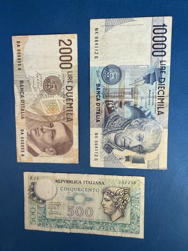 Lotto banconote italiane lire - banconote,