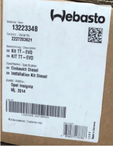 Webasto kit installazione - webasto,