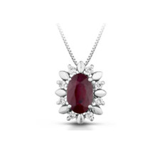 Collana ciondolo rubino - collana,