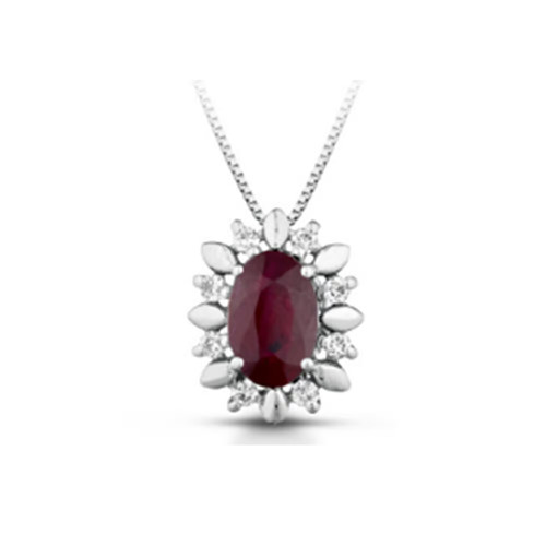 Collana ciondolo rubino - ciondolo,