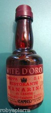 Bottiglia mignon liquore Vite d'Oro Grappa del Ristorante Manarini da Cesare BG