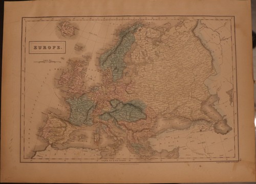 1856 mappa europa - europa, neri