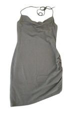 SHEIN Vestito abito corto glitter argento elegante ragazza donna tg S