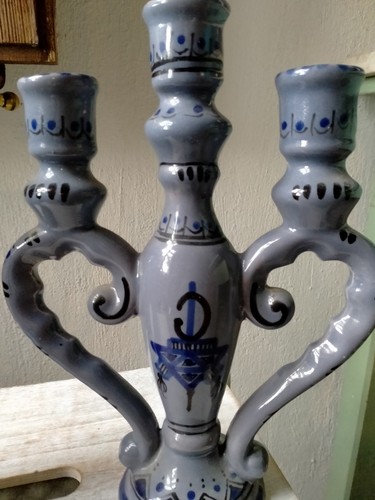 Coppia candelabri ceramica - candelabri,
