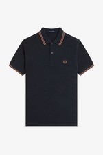 Fred Perry Polo Manica Corta Slim Fit Blu - Taglia M Abbigliamento Uomo Polo