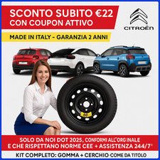 ?Kit Ruotino Scorta Per Citroen C3 C4 C3 Aircross 16” 4Fori DOT 2025 ?ricambio