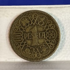 1 PESETA  ESPANA 1944 COIN