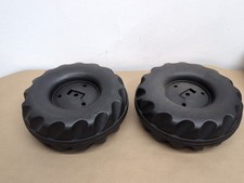 Set ricambi ruote trattore a pedali nere in plastica #3 giocattoli Rolly 