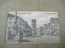 CARTOLINA 1910 DI ESTE-PADOVA CON CORSO VITTORIO EMANUELE CON TRAM