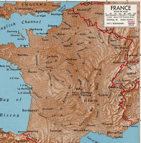 Francia regioni fiumi - francia, e
