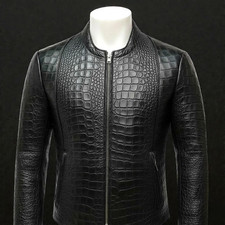 Giubbotto pelle uomo nero