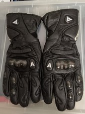 Guanti In Pelle Nera Dainese Carbon Taglia L