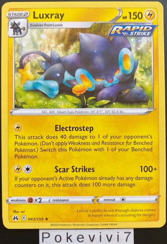 Carte pokemon luxray 043 159 - carte, 043/159