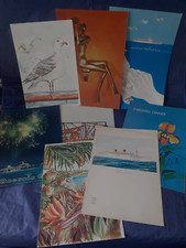 HOME LINES - OCEANIC E HOMERIC ( I ) - LOTTO DI 8 MENU DI BORDO- OIKONOMOY