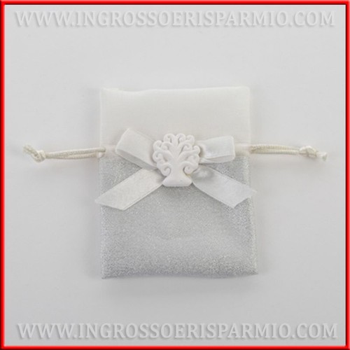 Sacchettini glitter argento - sacchettini,