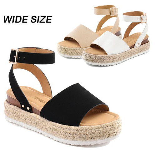 Sandali donna con zeppa misura