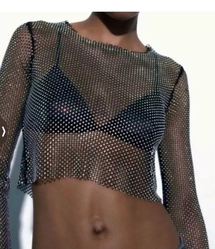 Top zara crop tank maglia - tank,