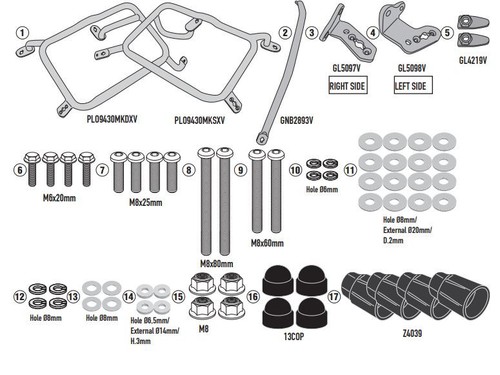 Kit portavaligie givi - kit,