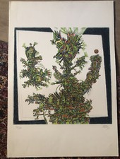 PETROS PAPAVASSILIOU LITOGRAFIA FIRMATA NUMERATA 44x64 CM COPPIA PERSONAGGI