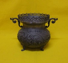 ✅ BELLISSIMO ANTICO CENTROTAVOLA EPOCA 900 IN PELTRO A SBALZO - 4118