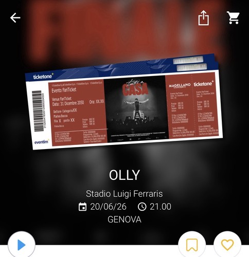 Biglietti olly prato gold - olly,