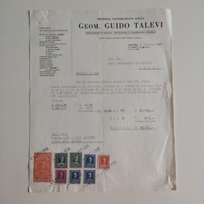 1956 Geom. Guido Teveli Impresa Costruzioni Edili Fattura Ancona C01725
