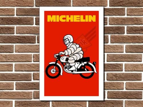 Insegna metallo moto michelin - metallo,