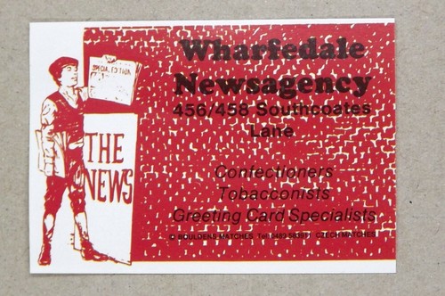 Matchbox label warfedale - label,