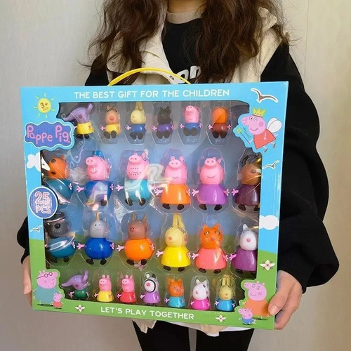Peppa pig set quattro bambole - peppa,