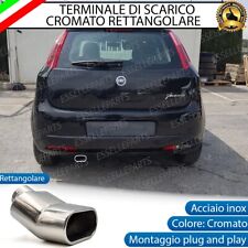 TERMINALE DI SCARICO RETTANGOLARE FIAT GRANDE PUNTO FINALINO CROMATO INOX