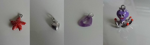 Charms argento cuore ametista