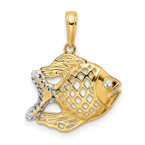 Ciondolo pesce taglio diamante