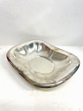 CESTINO FRUTTA PANE VINTAGE F.lli Calderoni ALPACCA ARGENTATA RETTANGOLARE '50