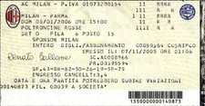Biglietto stadio AC Milan